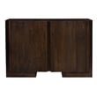 Pemberly Row 2-Door Solid Acacia Wood Sideboard in Barista Brown Finish