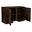 Pemberly Row 2-Door Solid Acacia Wood Sideboard in Barista Brown Finish
