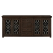 Pemberly Row 4-Door 4-Drawer Solid Mango Wood Sideboard in Barista Brown