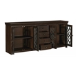 Pemberly Row 4-Door 4-Drawer Solid Mango Wood Sideboard in Barista Brown