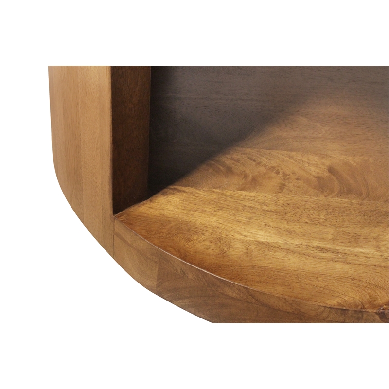 Pemberly Row 2-Piece Nesting Cocktail Table Set in Royal Walnut Solid Wood
