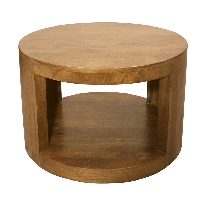 Pemberly Row 2-Piece Nesting Cocktail Table Set in Royal Walnut Solid Wood