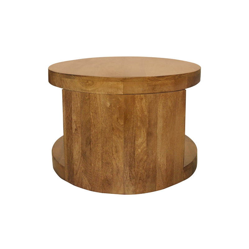 Pemberly Row 2-Piece Nesting Cocktail Table Set in Royal Walnut Solid Wood