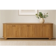 Pemberly Row 6-Door Solid Oak Wood Sideboard in Natural Finish