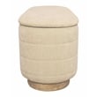 Pemberly Row Upholstered Storage Bench in Beige Multi-Weave on Solid Wood Base