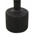 Pemberly Row Side Table with White Marble Top in Distressed Black Finish