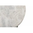 Pemberly Row Side Table with White Marble Top in Distressed Black Finish