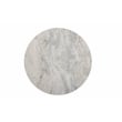 Pemberly Row Side Table with White Marble Top in Distressed Black Finish