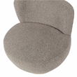 Pemberly Row Boucle Fabric Swivel Chair in Silver on Solid Wood Base