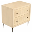Pemberly Row 2-Drawer Solid Wood Nightstand in Aged Natural Finish