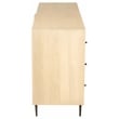 Pemberly Row 6-Drawer Solid Wood Dresser in Aged Natural Finish