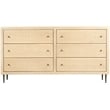 Pemberly Row 6-Drawer Solid Wood Dresser in Aged Natural Finish