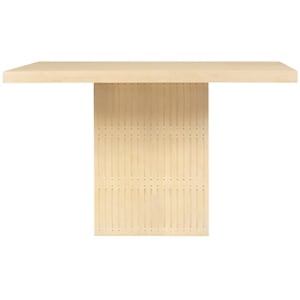Pemberly Row 60&quot Solid Mango Wood Dining Table in Aged Natural Finish