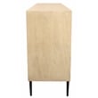 Pemberly Row 6-Drawer Hand-Carved Solid Wood Dresser in Aged Natural