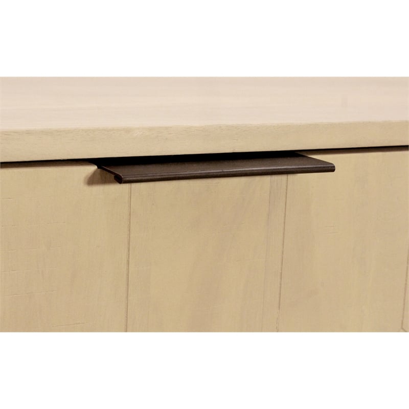 Pemberly Row 6-Drawer Hand-Carved Solid Wood Dresser in Aged Natural