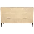Pemberly Row 6-Drawer Hand-Carved Solid Wood Dresser in Aged Natural