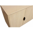 Pemberly Row 4-Door Hand-Carved Solid Wood Sideboard in Aged Natural