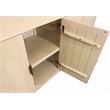 Pemberly Row 4-Door Hand-Carved Solid Wood Sideboard in Aged Natural
