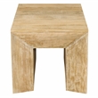 Pemberly Row Contemporary Solid Mango Wood Side Table in Natural Finish