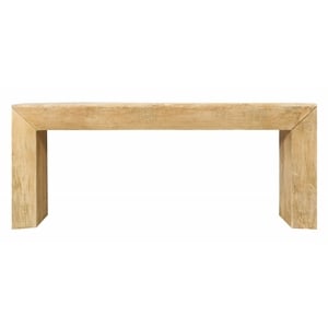 Pemberly Row Solid Mango Wood Console Table in Natural Finish