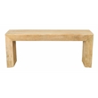 Pemberly Row Solid Mango Wood Console Table in Natural Finish