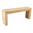 Pemberly Row Solid Mango Wood Console Table in Natural Finish