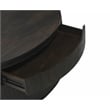 Pemberly Row 2-Drawer Solid Mango Wood Round Cocktail Table in Barista Brown