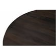 Pemberly Row 2-Drawer Solid Mango Wood Round Cocktail Table in Barista Brown