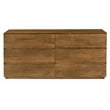Pemberly Row 6-Drawer Solid Mango Wood Dresser in Spice Tan Finish