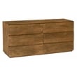 Pemberly Row 6-Drawer Solid Mango Wood Dresser in Spice Tan Finish