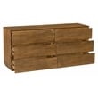 Pemberly Row 6-Drawer Solid Mango Wood Dresser in Spice Tan Finish