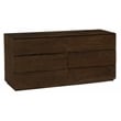 Pemberly Row 6-Drawer Solid Mango Wood Dresser in Barista Brown Finish