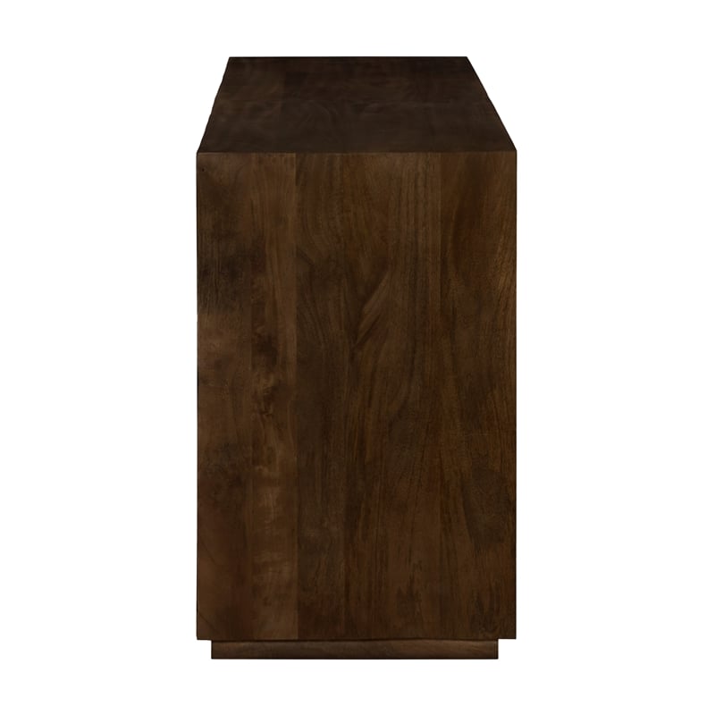 Pemberly Row 6-Drawer Solid Mango Wood Dresser in Barista Brown Finish