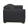 Pemberly Row Contemporary Full-Leather Power Reclining Sofa in Blue