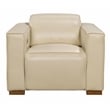 Pemberly Row Full-Leather Power Reclining Lounge Chair in Beige