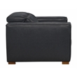 Pemberly Row Full-Leather Power Reclining Lounge Chair in Blue