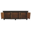 Pemberly Row 6-Door Hand-Carved Solid Wood Sideboard in Antique Black