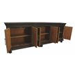 Pemberly Row 6-Door Hand-Carved Solid Wood Sideboard in Antique Black