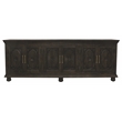 Pemberly Row 6-Door Hand-Carved Solid Wood Sideboard in Antique Black