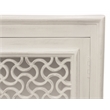 Pemberly Row 4-Door Hand-Carved Solid Wood Sideboard in Distressed White
