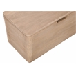 Pemberly Row Reclaimed Wood Storage Bench Cocktail Table in Ash Ivory