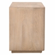 Pemberly Row Reclaimed Wood Nightstand in Light Ash Ivory Finish