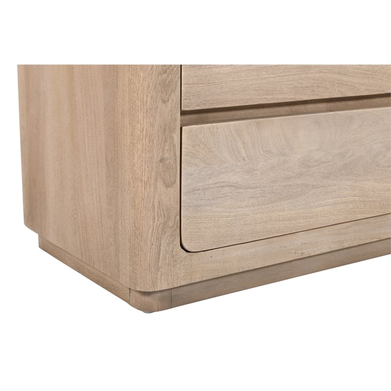 Pemberly Row 6-Drawer Reclaimed Wood Dresser in Light Ash Ivory Finish