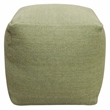 Pemberly Row Handwoven Traditional Craftsmanship Wool Pouf in Sage Green