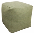 Pemberly Row Handwoven Traditional Craftsmanship Wool Pouf in Sage Green