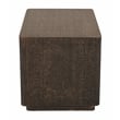 Pemberly Row Side Table with Stamped Brass Cladding on Solid Wood