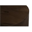 Pemberly Row Round Solid Mango Wood Side Table in Barista Brown