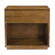 Pemberly Row 1-Drawer Solid Mango Wood Nightstand in Spice Tan
