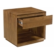 Pemberly Row 1-Drawer Solid Mango Wood Nightstand in Spice Tan