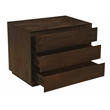 Pemberly Row 3-Drawer Solid Mango Wood Nightstand in Barista Brown